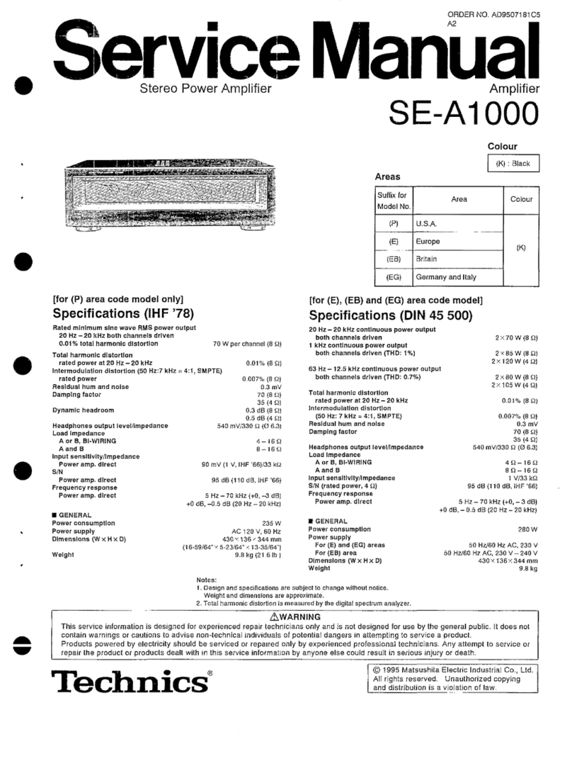 Technics SE-A1000 User manual
