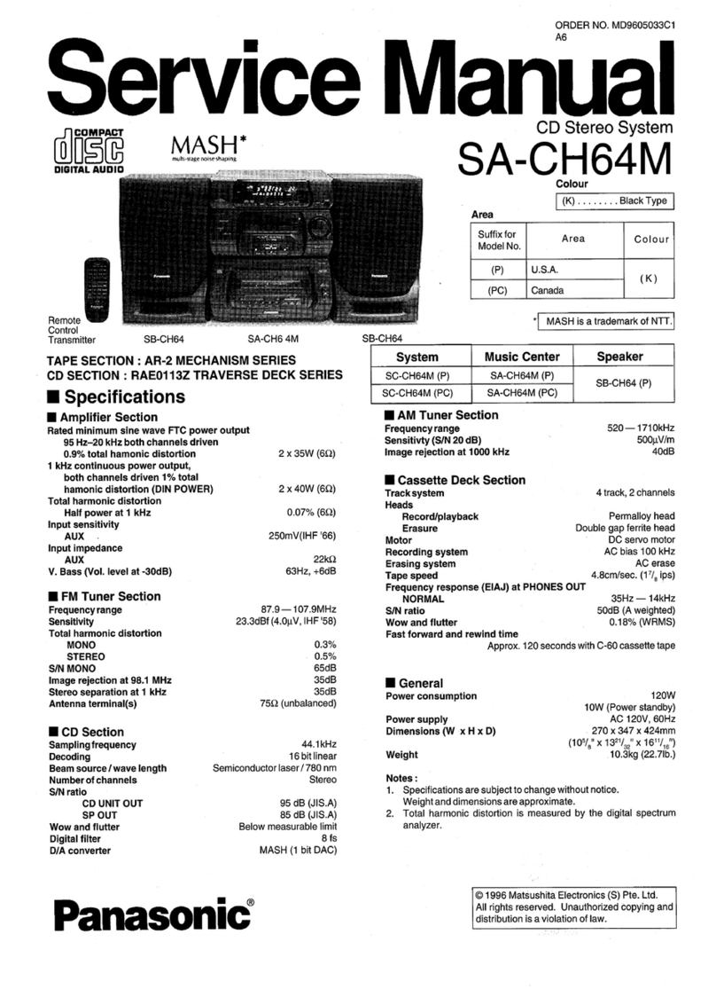 Panasonic SA-CH64M Service manual