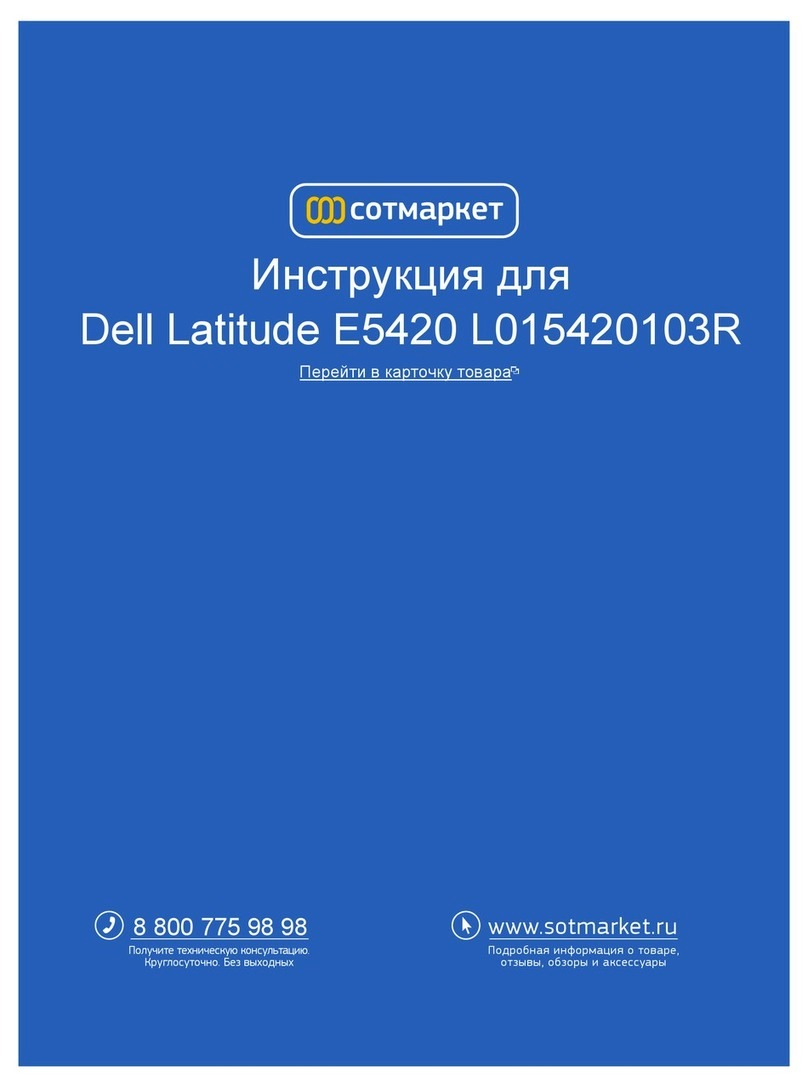 Dell Inspiron 5420 Owner's manual Dell Inspiron 5420 Owner's manual