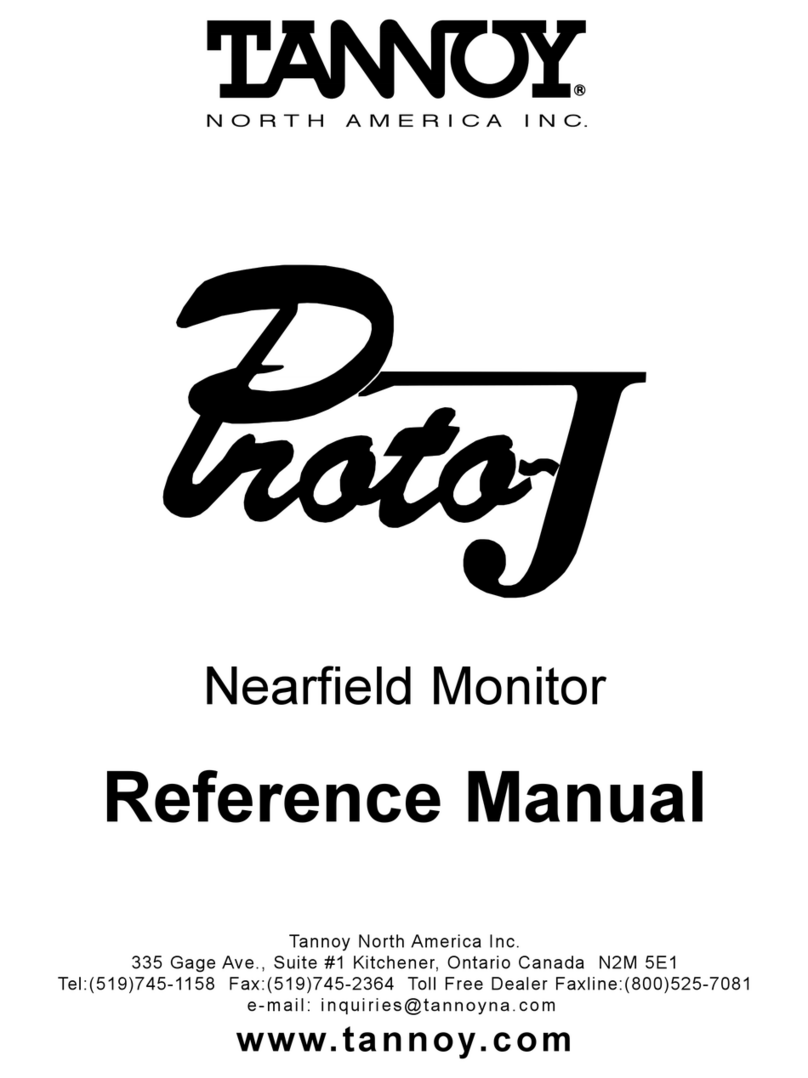 Tannoy ProtoJ User manual