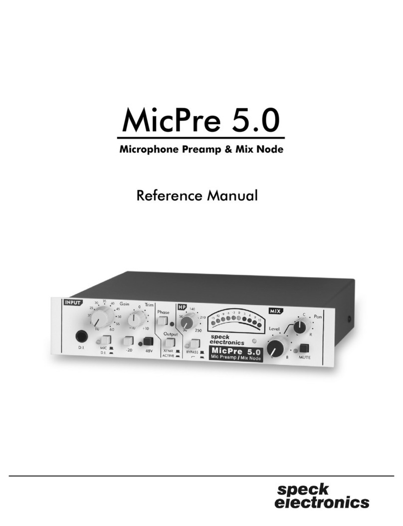 Speck MicPre 5.0 Reference manual