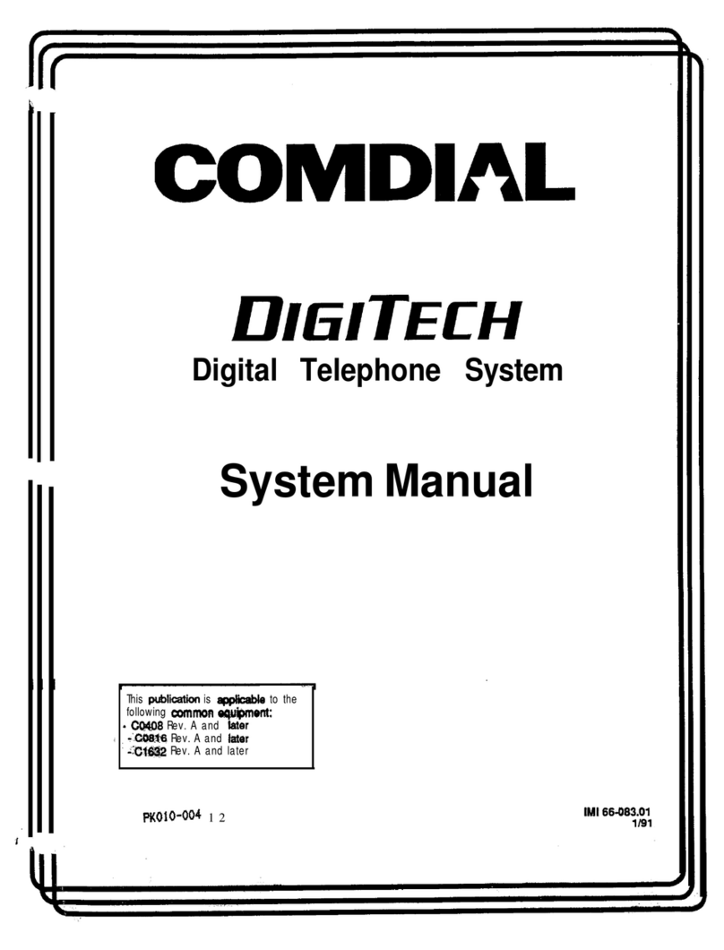Comdial DIGITECH User guide
