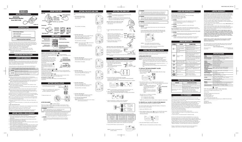 ReliOn HEM-741CREL User manual