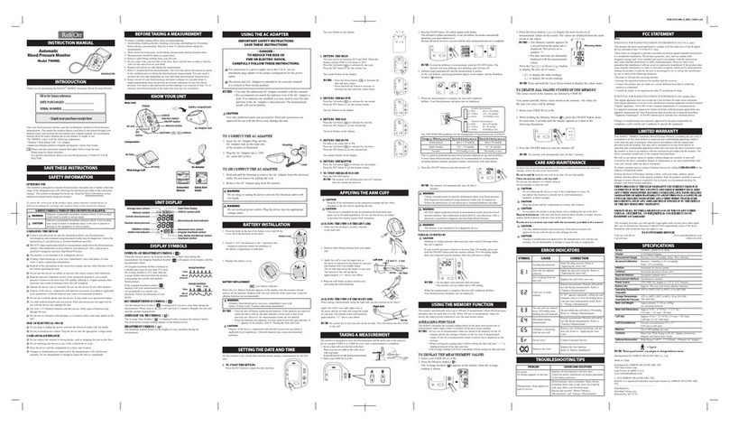 ReliOn 7400REL User manual