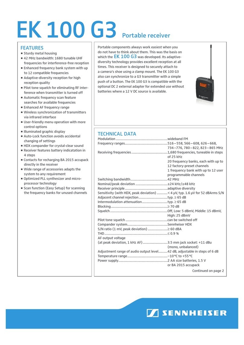 Sennheiser EK 100 G3 User manual