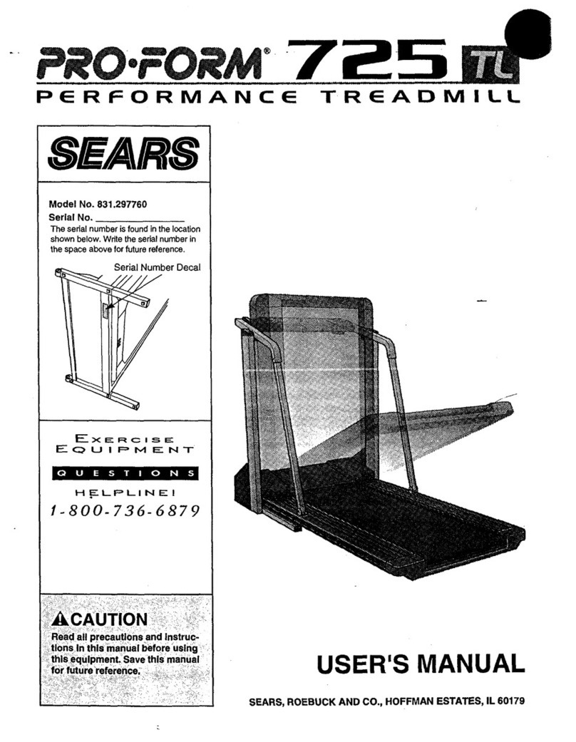 Pro-Form 725tl User manual Pro-Form 725tl User manual