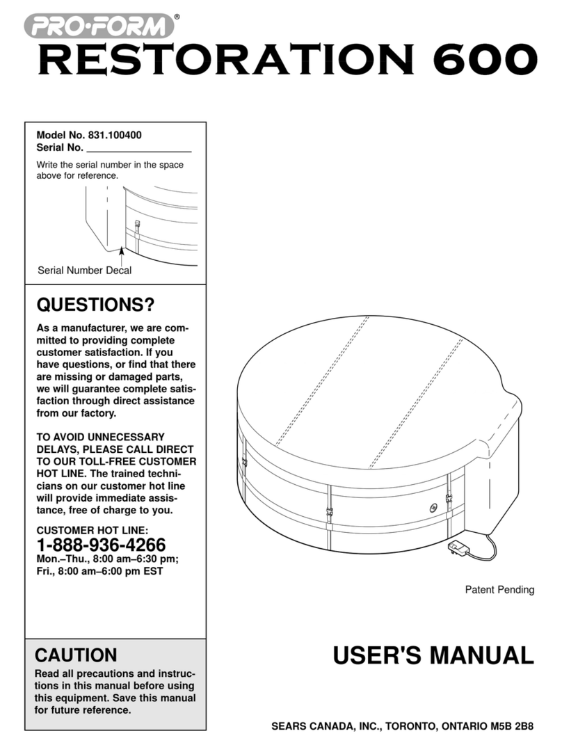 Pro-Form RESTORATION 600 user manual