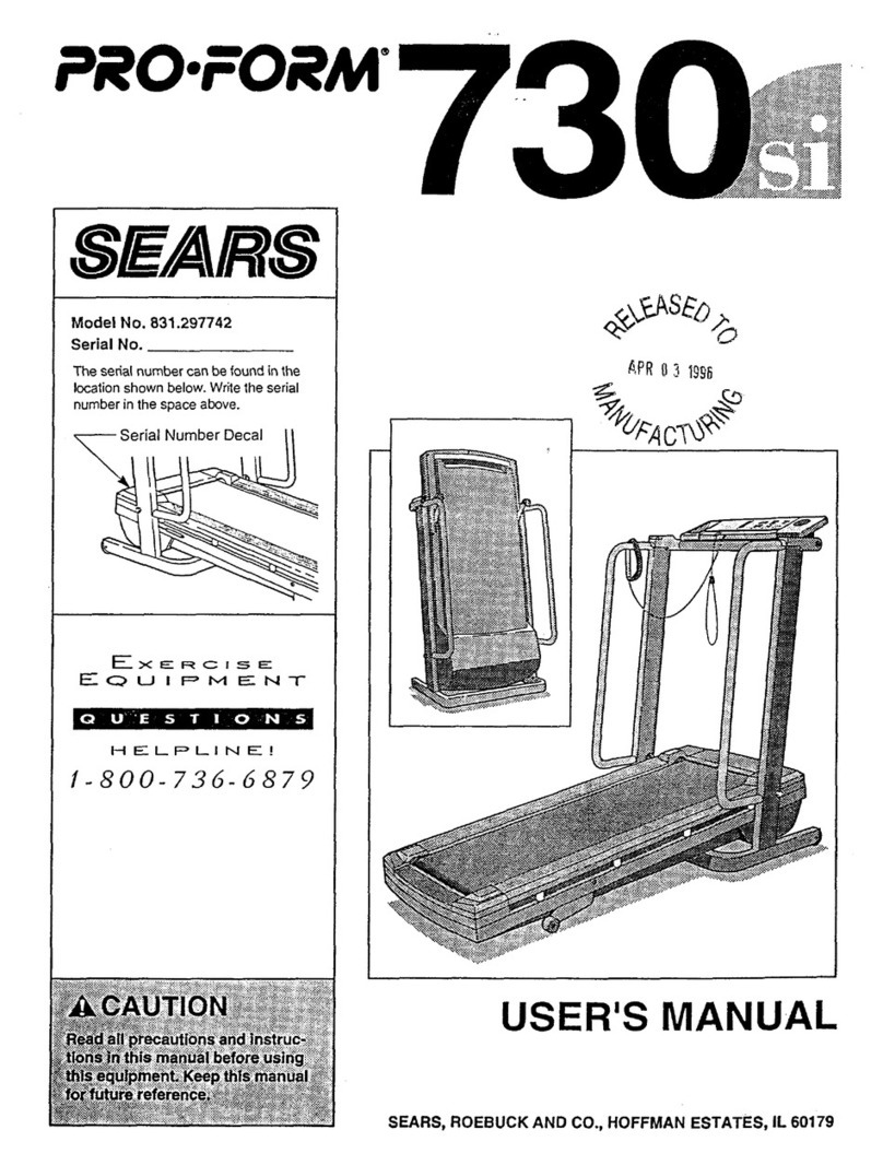 Pro-Form SEARS 730si User manual