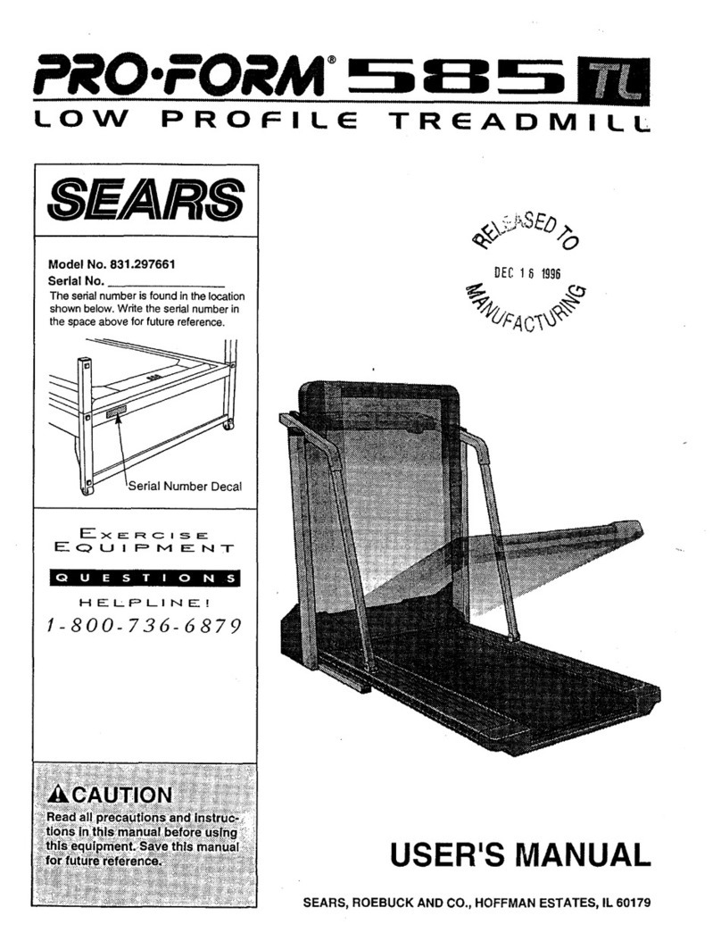 Pro-Form 585 TL User manual