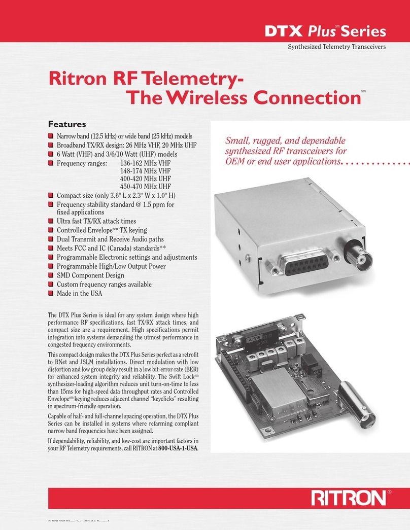 Ritron DTX Plus Series Specifications