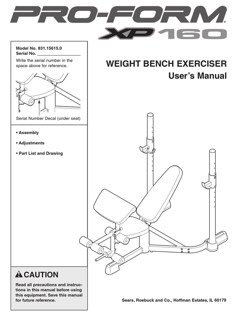 Pro-Form XP 160 User manual