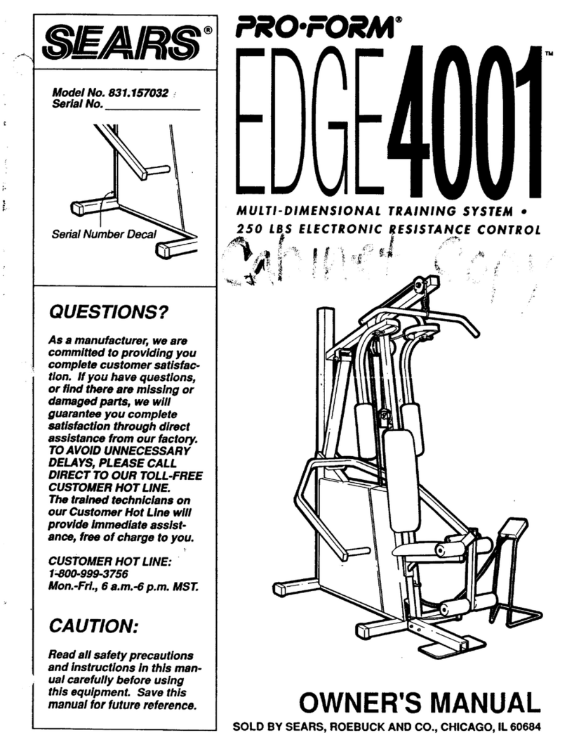Pro-Form EDGE 4001 User manual