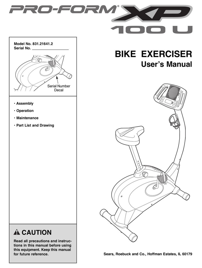 Pro-Form XP 100 U User manual