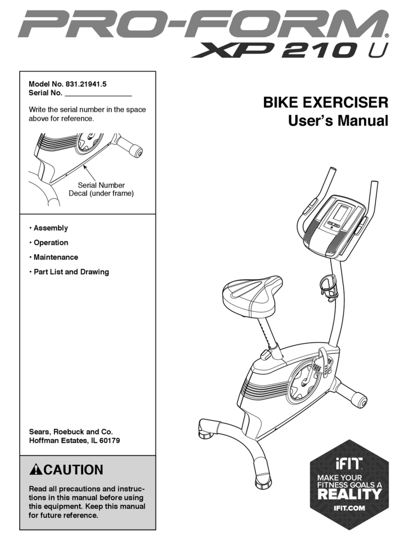Pro-Form XP 210 U User manual
