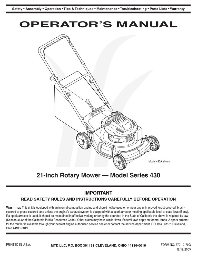 MTD 435A Operator's manual