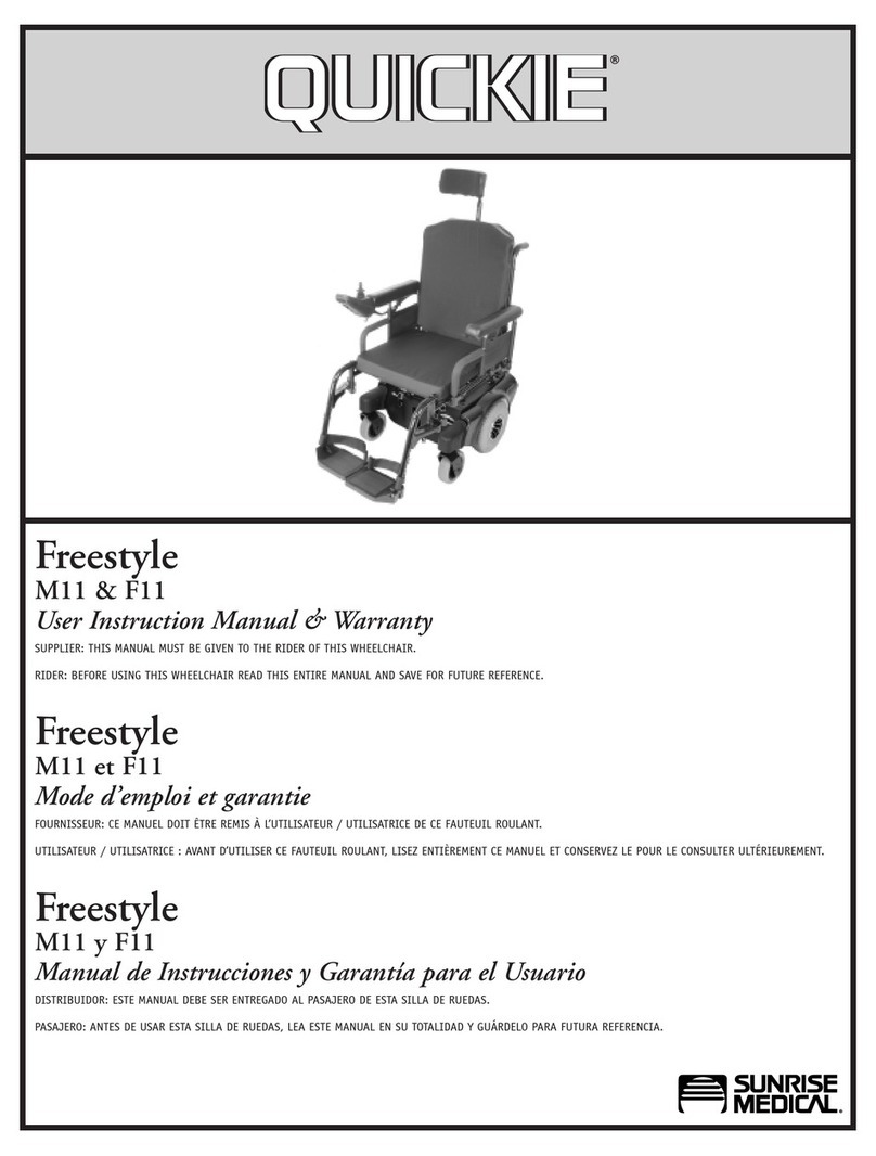 Sunrise Medical Freestyle F11 Installation and operation manual