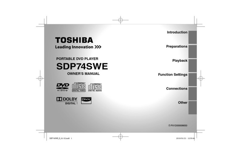 Toshiba SDP74SWE owner's manual