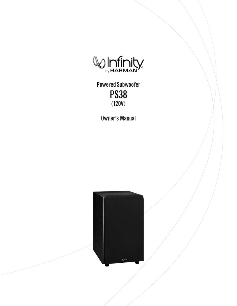 Infinity PS38 User manual