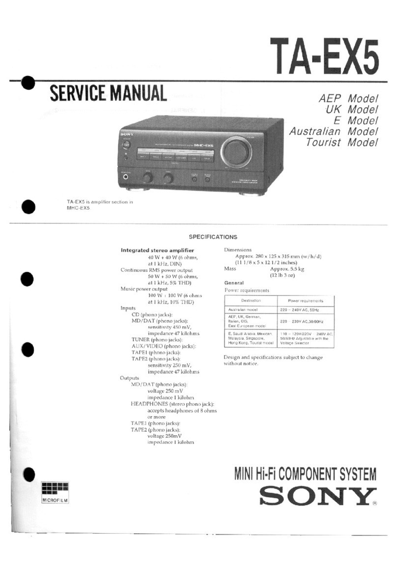 Sony TA-EX5 User manual