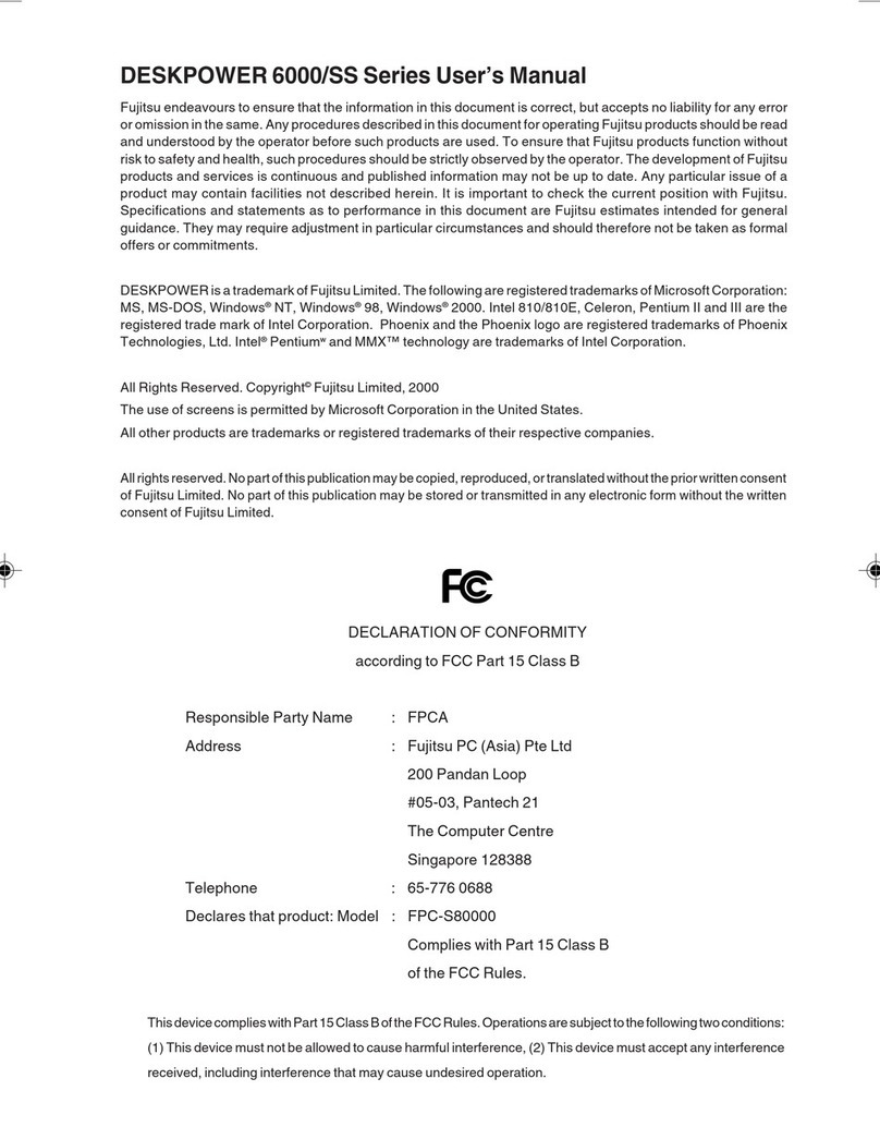 Fujitsu DESKPOWER 6000 Series user manual