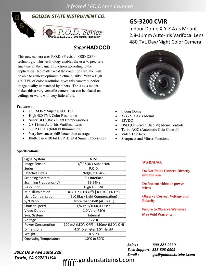 GOLDEN STATE INSTRUMENT GS-3200 CVIR Specifications