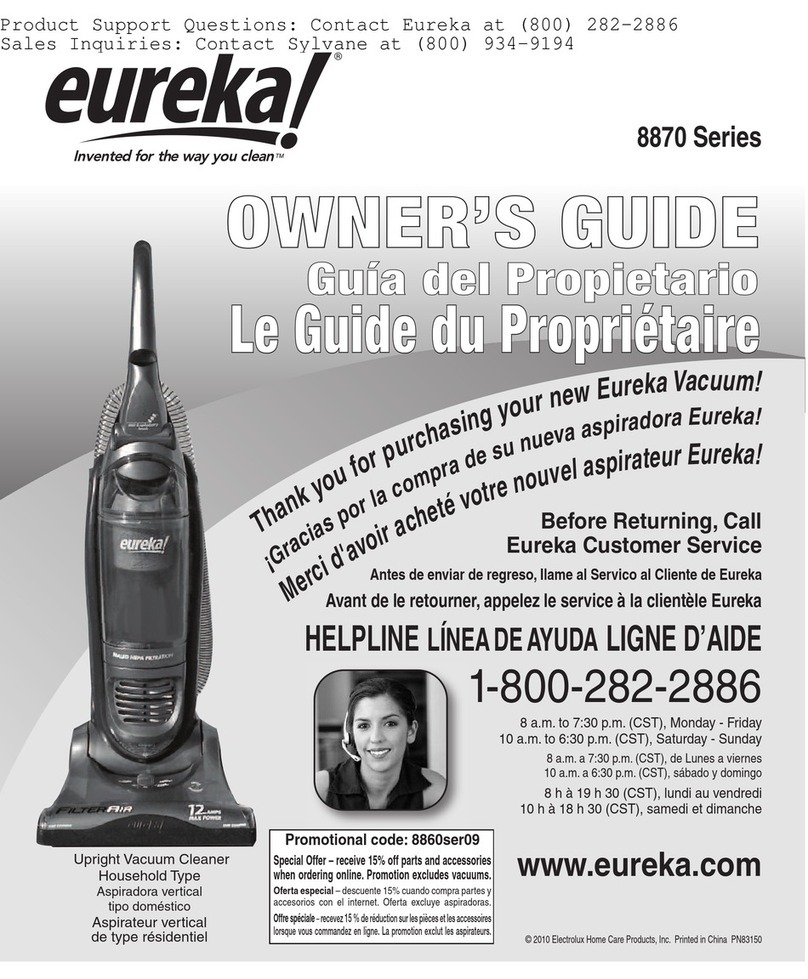 Eureka 8870 Series owner's guide