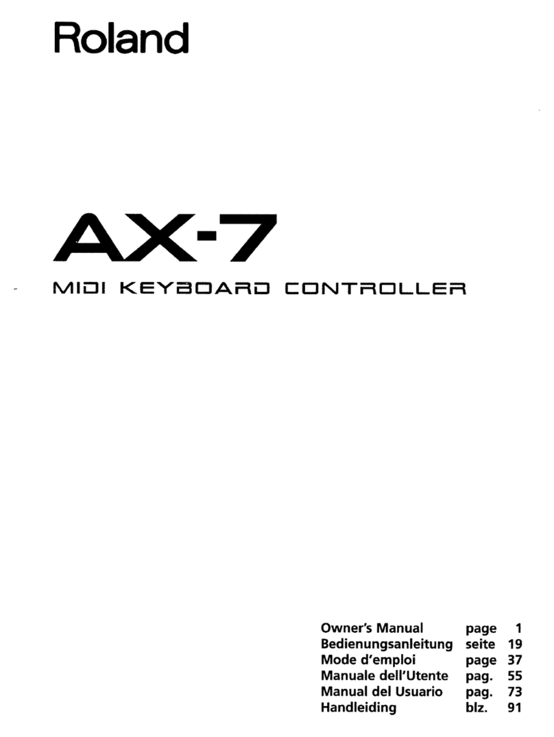 Roland AX-7 User manual