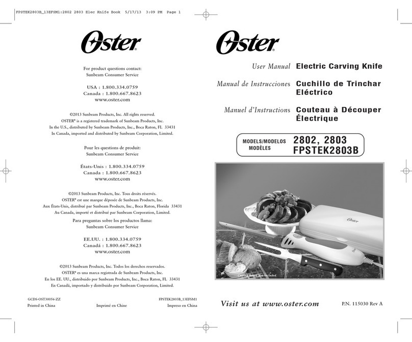 Oster 2802 user manual