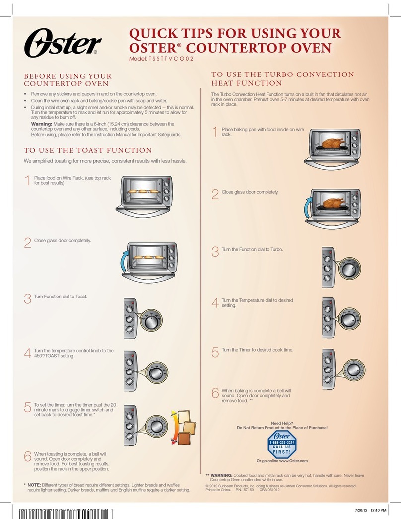 Oster TSSTTVCG02 Quick tips
