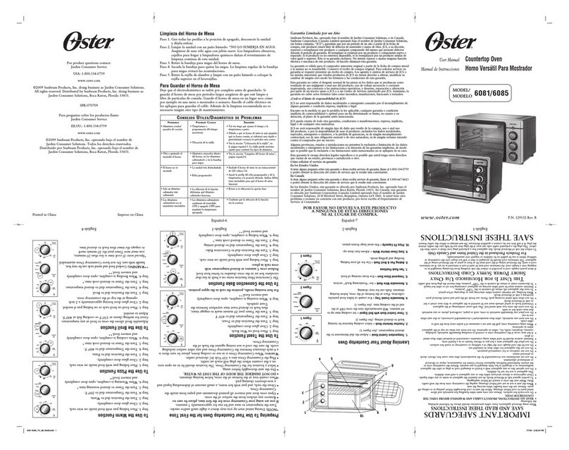 Oster 6081 User manual Oster 6081 User manual