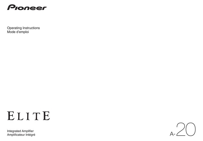 Pioneer Elite A-20 operating instructions