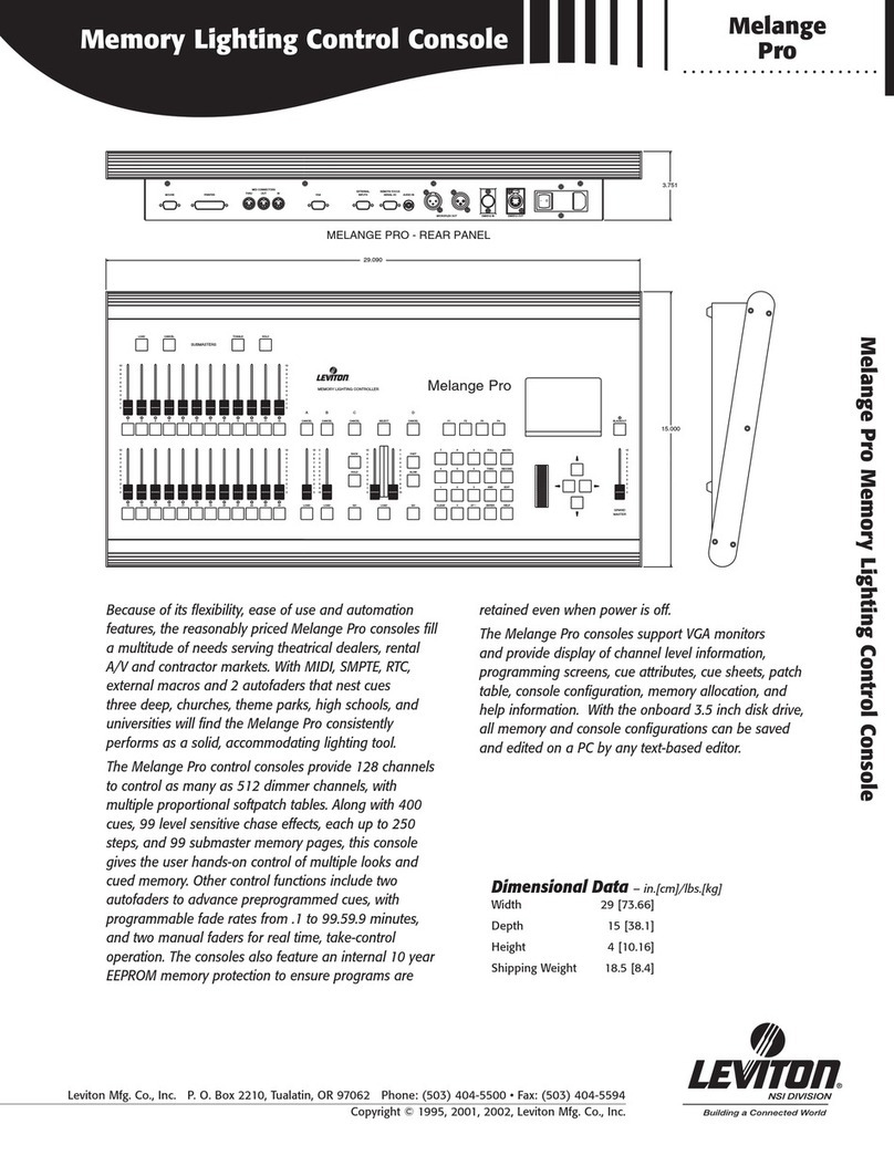 Leviton Melange Pro Owner's manual