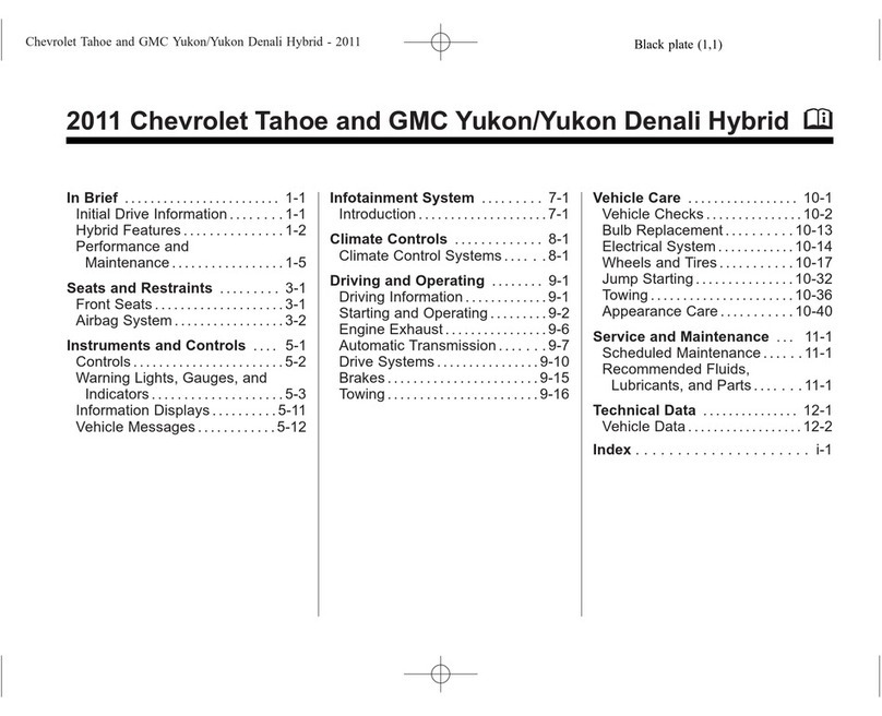 GMC 2012 Tahoe owner's manual