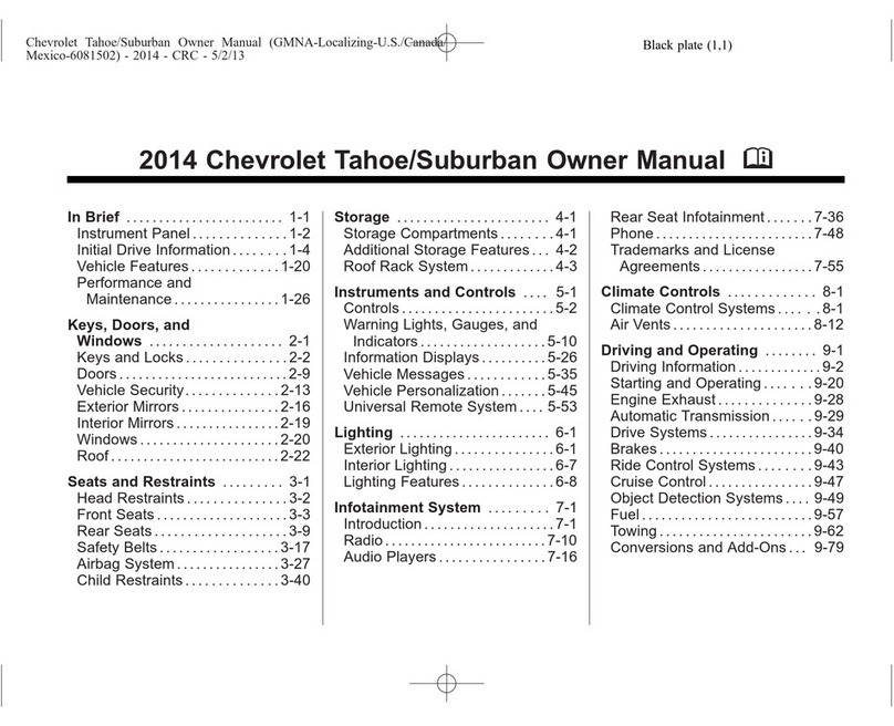 Chevrolet Tahoe 2012 User manual