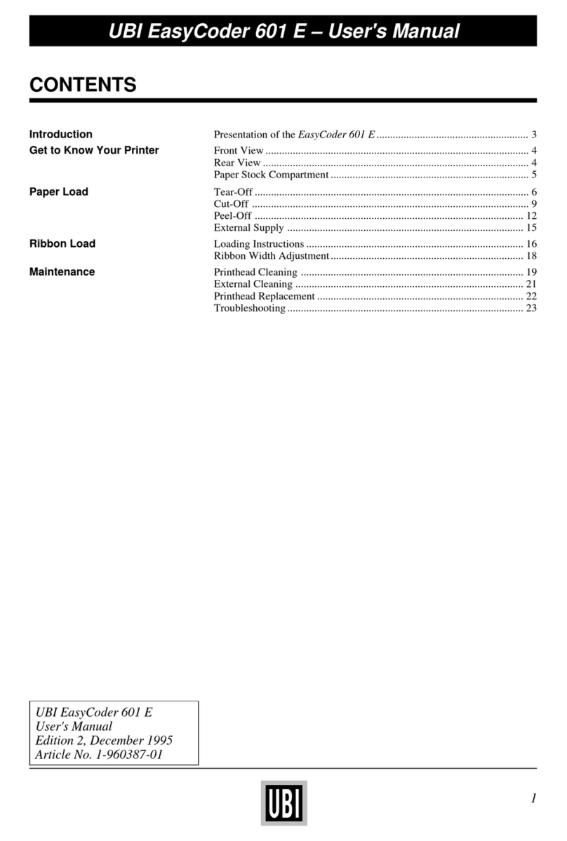 Intermec UBI EasyCoder 601 E User manual