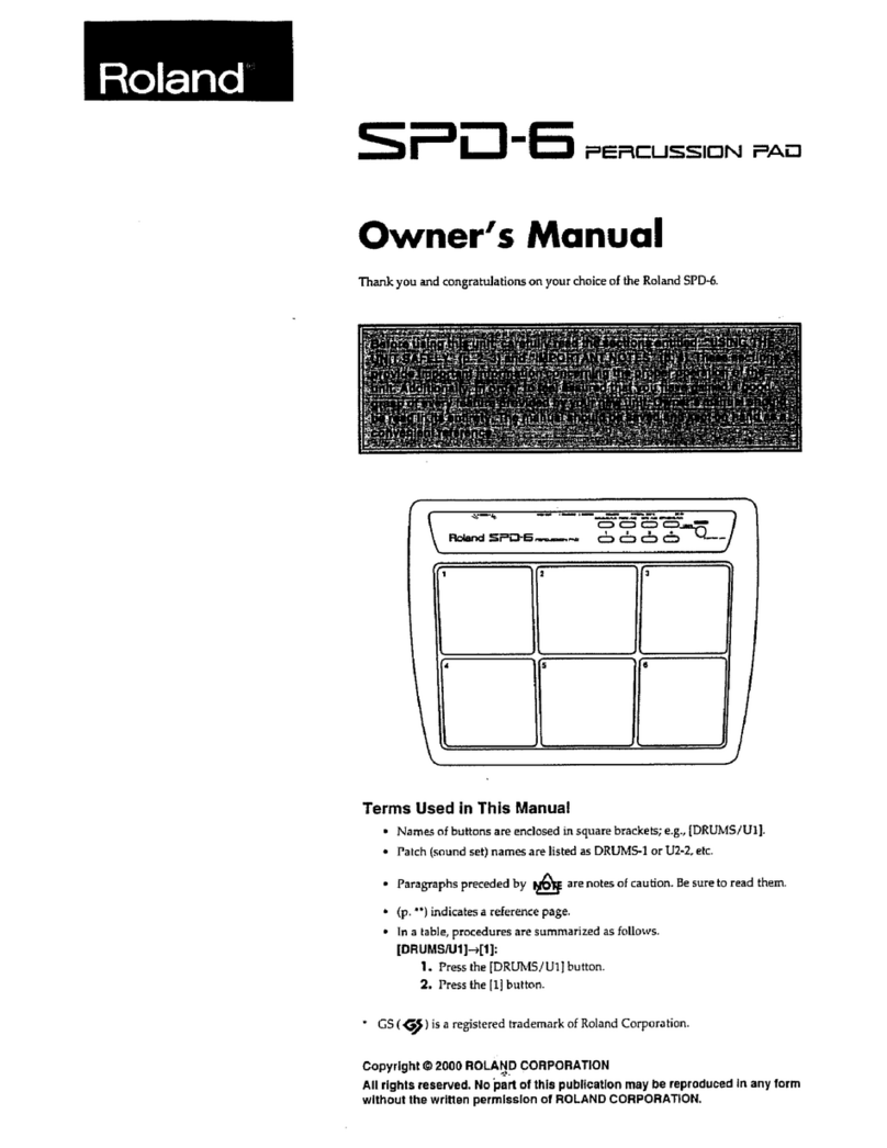 Roland SPD-6 User manual