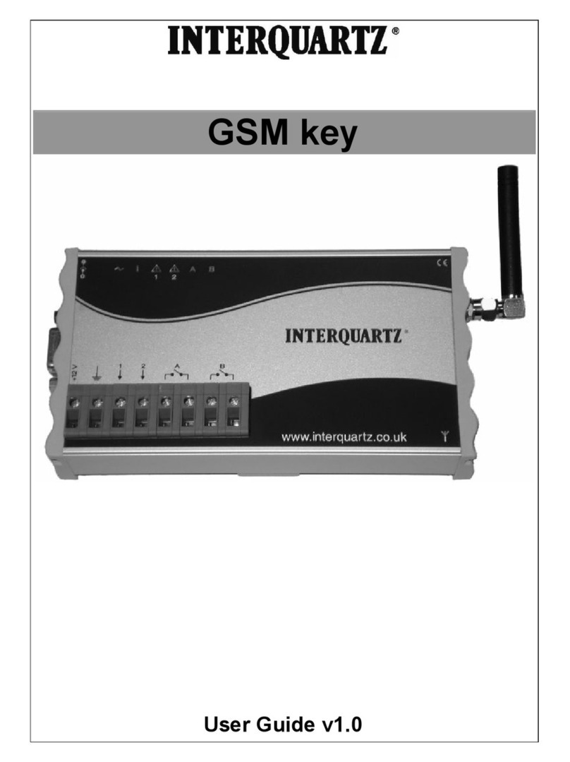 Interquartz GSM Key user guide