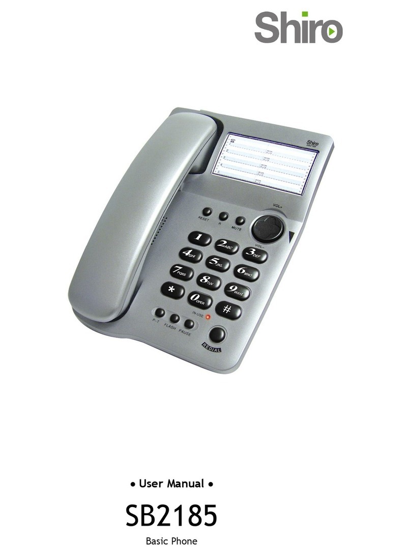 Shiro SB2185 User manual