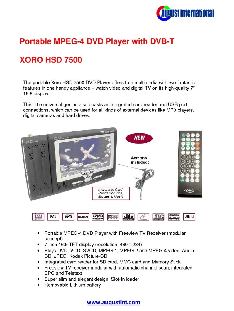 Xoro XORO HSD 7500 Technical specification