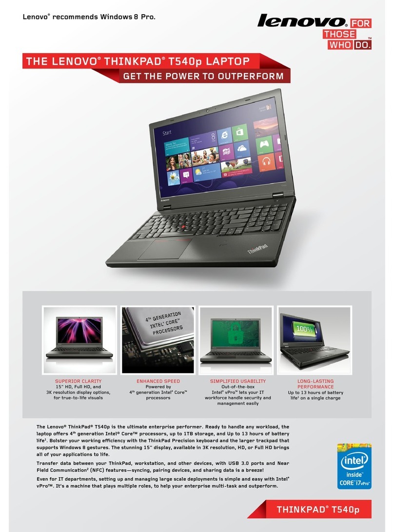 Lenovo ThinkPad T540p Specifications