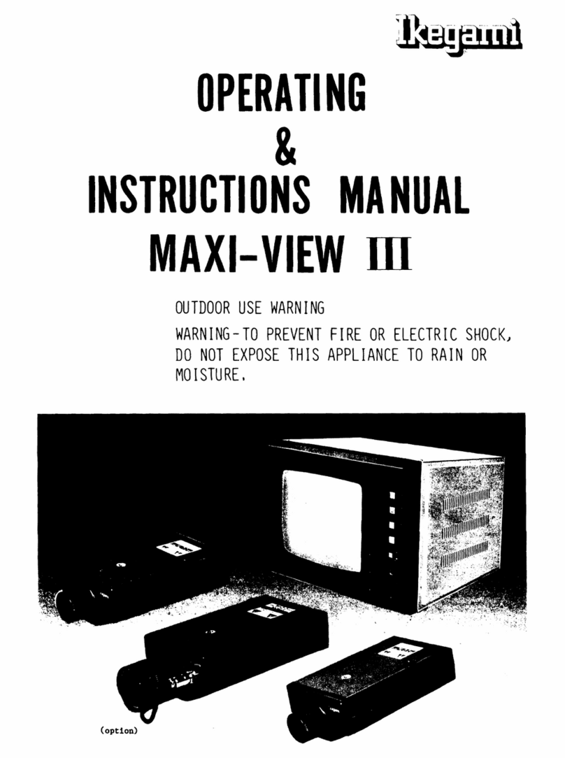 Ikegami MAXI-VIEW III Operating instructions manual