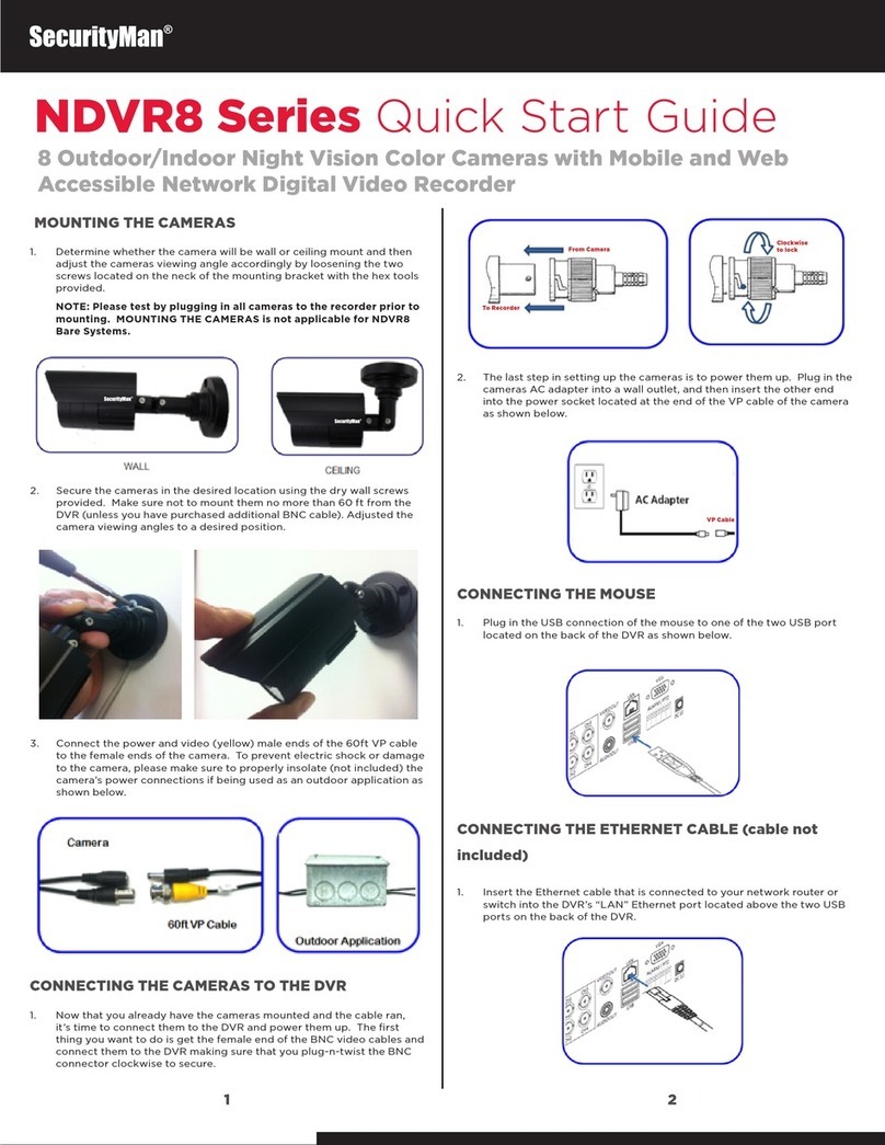SecurityMan NDVR8 quick start guide