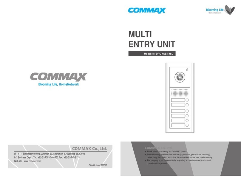 Commax DRC-nSB Installation guide Commax DRC-nSB Installation guide