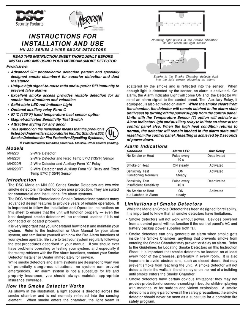 DSC Meridian MN-220 Series Instructions for installation and use