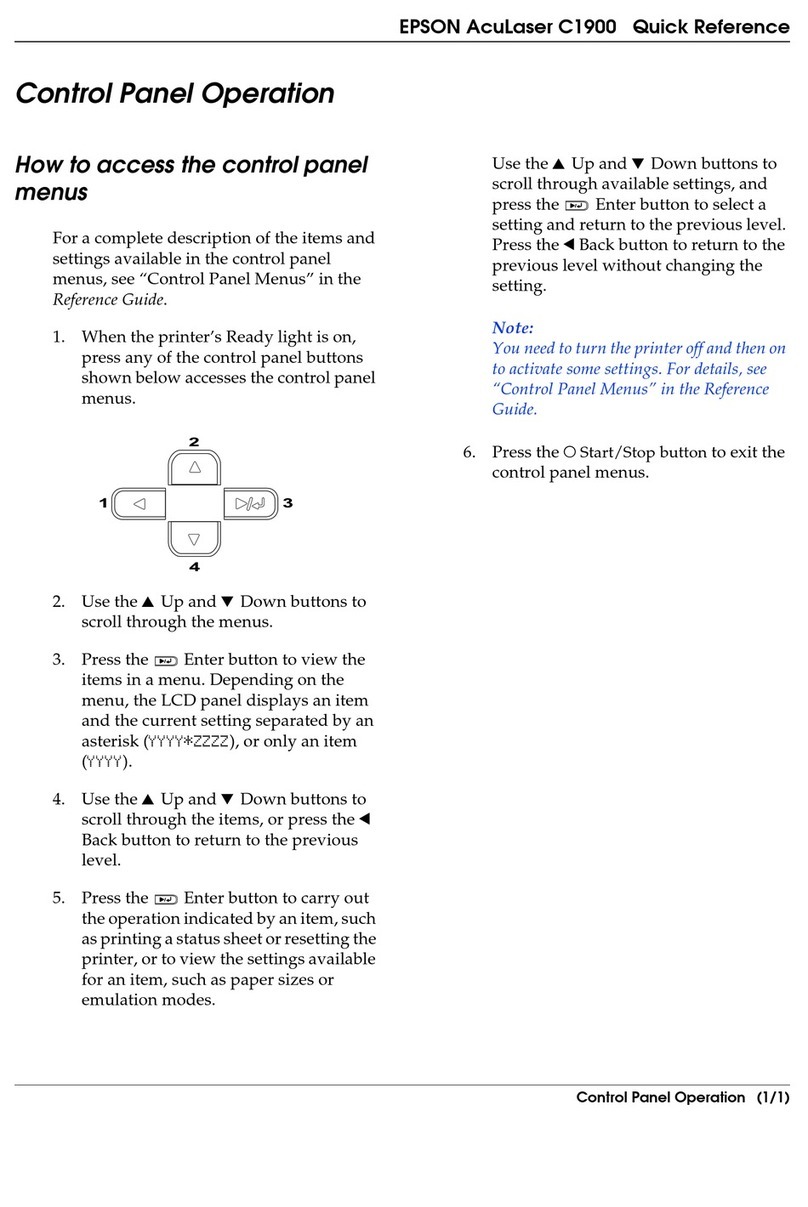 Epson AcuLasaer C1900 User manual