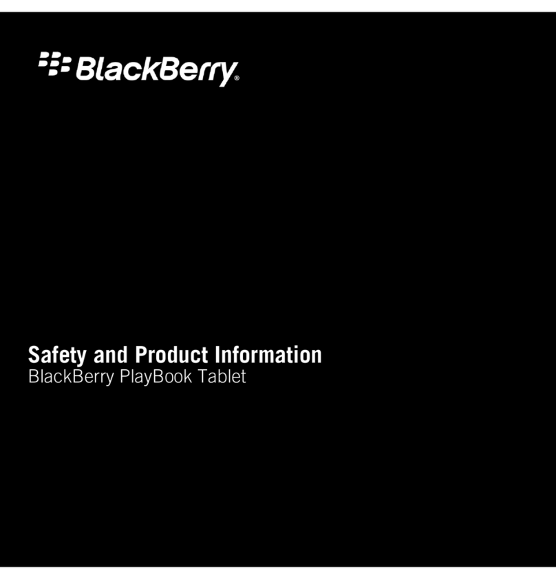 Blackbe;rry PlayBook Tablet Safety and product information