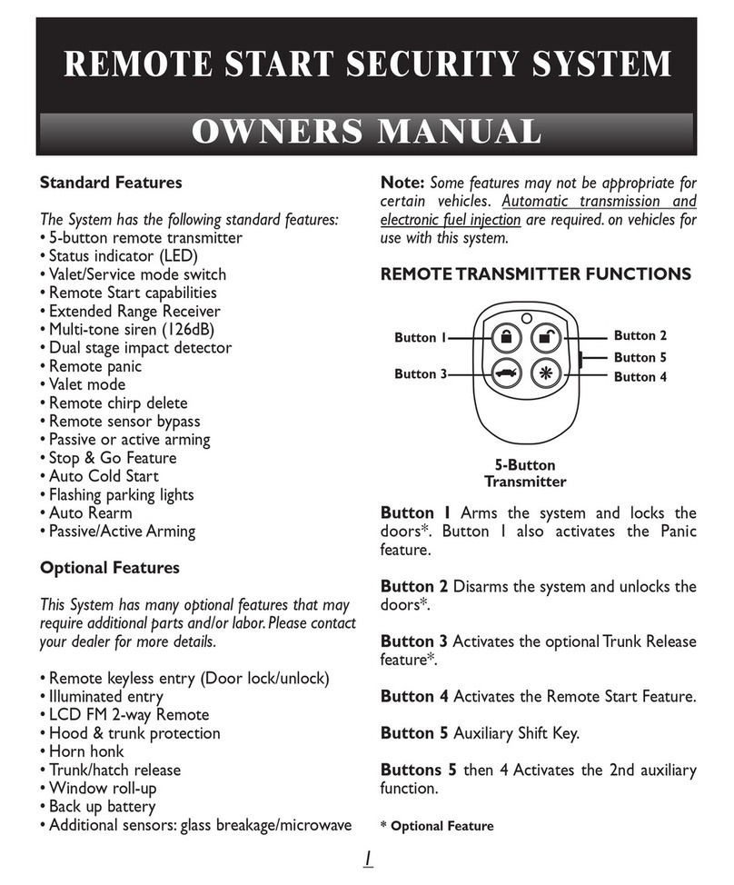 Black Widow REMOTE START SECURITY SYSTEM owner's manual
