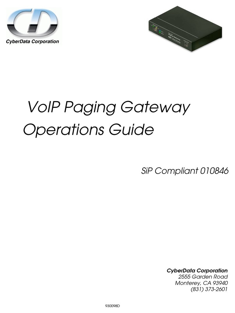 CyberData SiP Compliant 010846 Operation guide