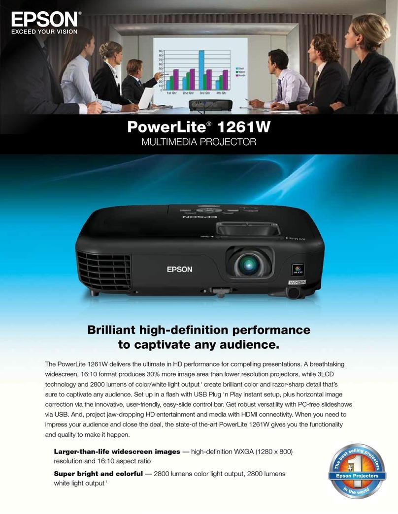 Epson PowerLite 1261W User manual