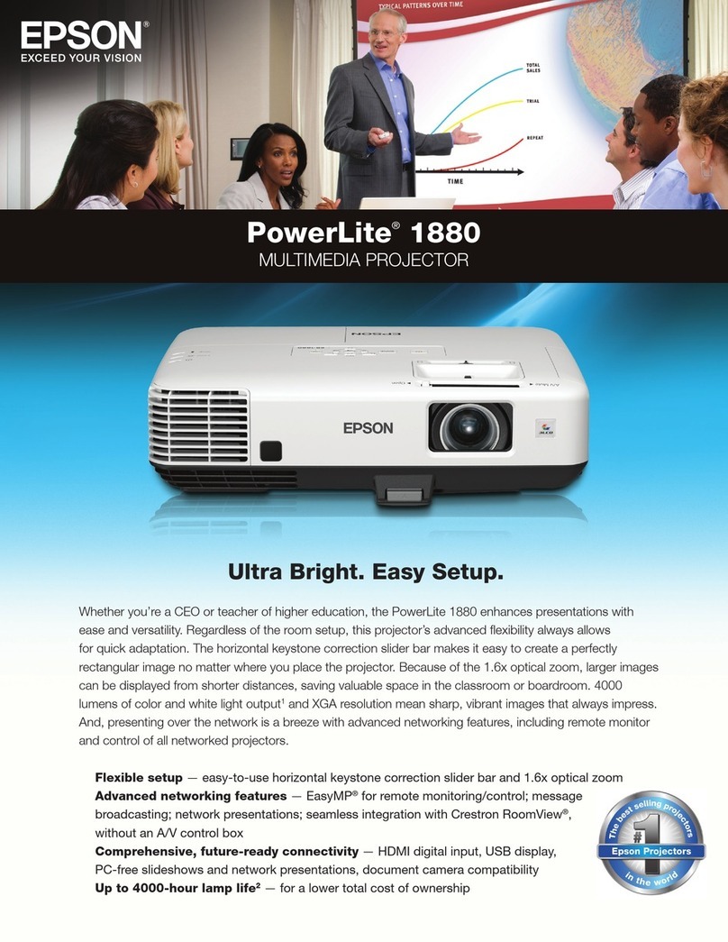 Epson PowerLite 1880 User manual